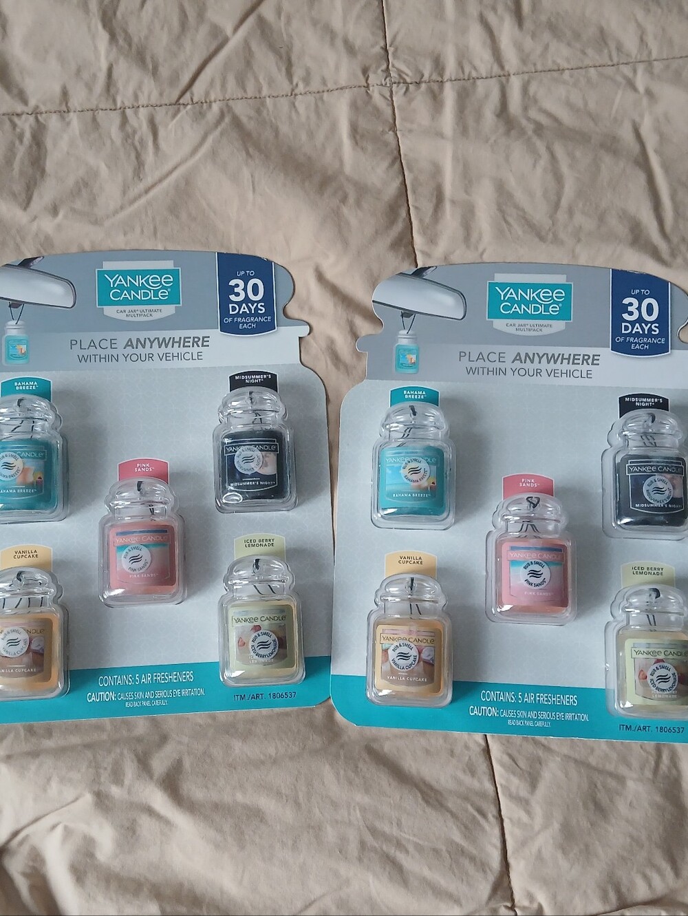 Yankee Candle Car Jar Ultimate Multipack- 5 Air Freshners- NEW-SEALED 2 Packs